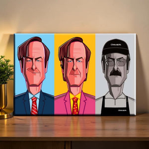 Saul Goodman caricature artwork by Prasad Bhat