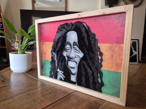 Bob Marley music wall decor acrylic frame for reggae fans