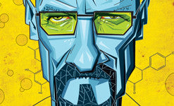 Breaking Bad wall art featuring Walter White detailed illustration