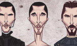 Hollywood actor wall decor inspired by Christian Bale's legendary performances
