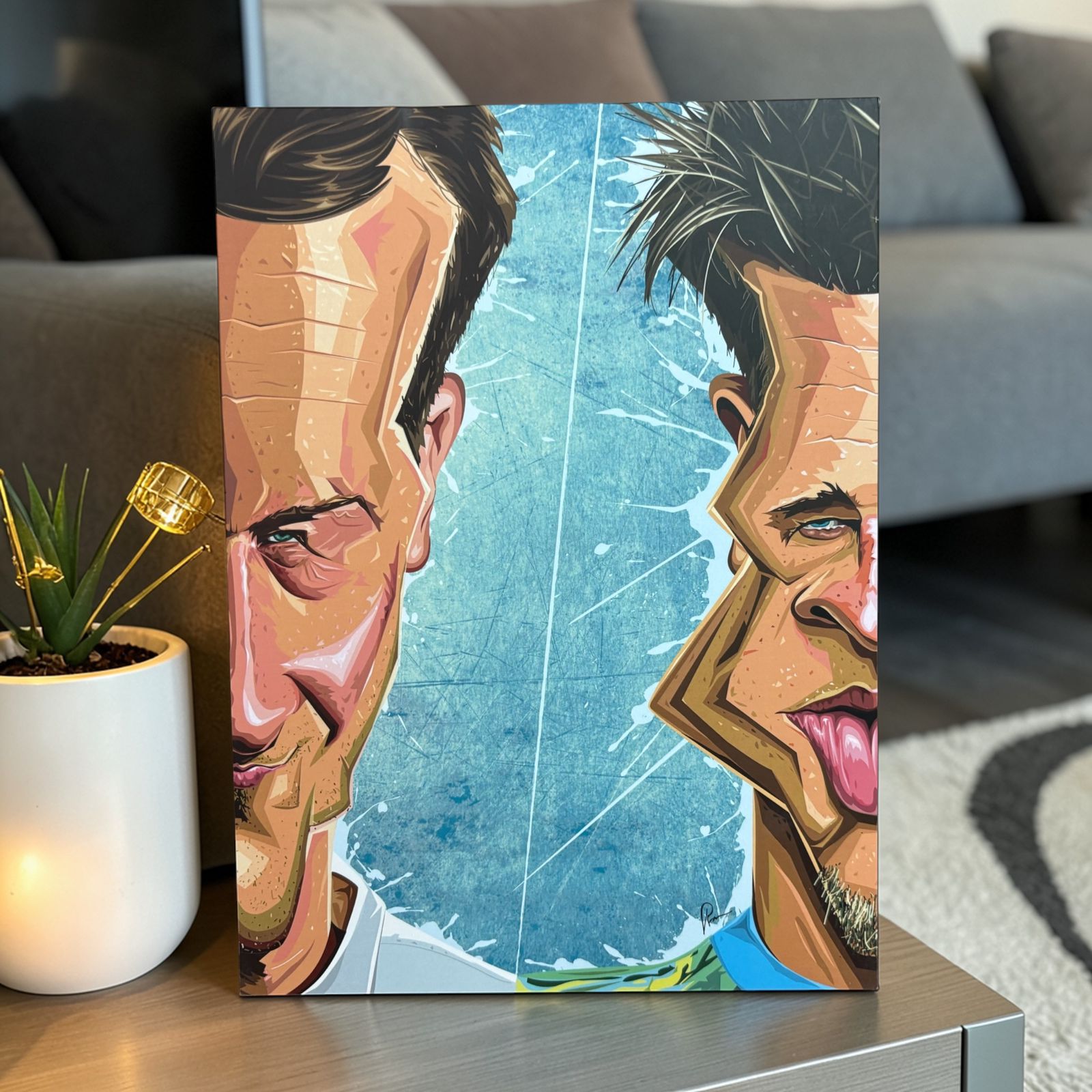 Cult classic Fight Club wall art for home and office decor.