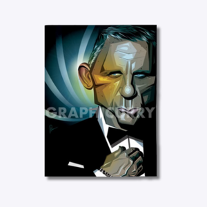 Daniel Craig James Bond wall art modern 007 artwork