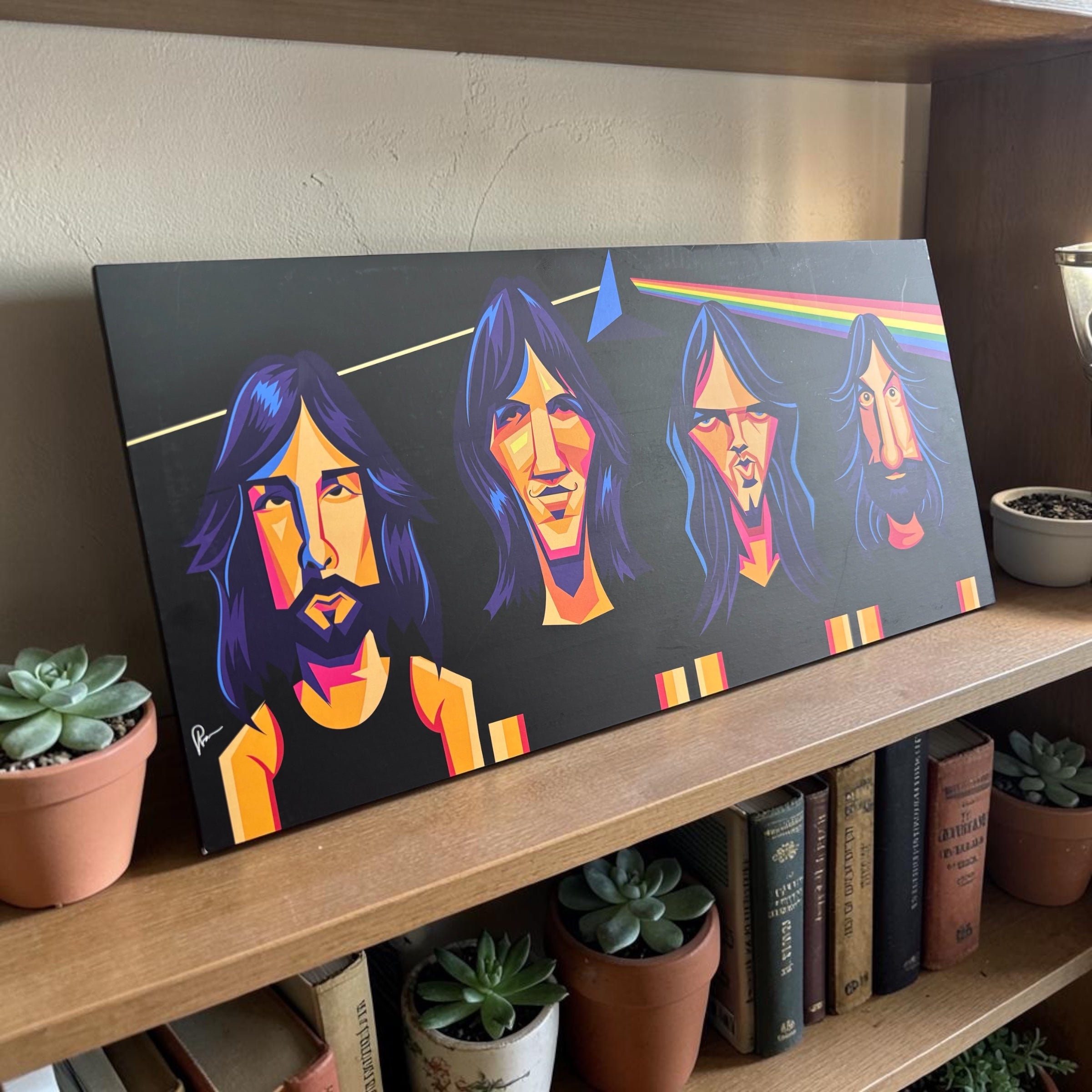 Dark Side of the Moon inspired Pink Floyd tribute artwork for decor