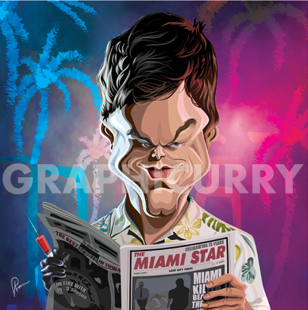 Dexter Morgan fan art wall decor by Graphicurry