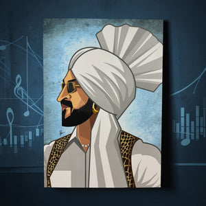Punjabi music icon Diljit wall art for home decor