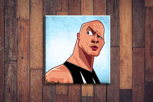 Dwayne Johnson wall art by Graphicurry