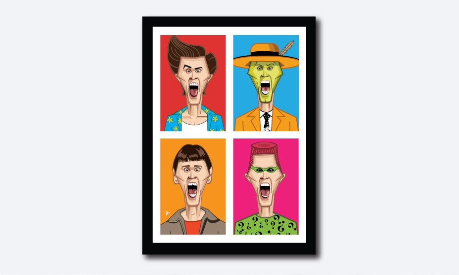 Evolution of Jim Carrey poster by Prasad Bhat