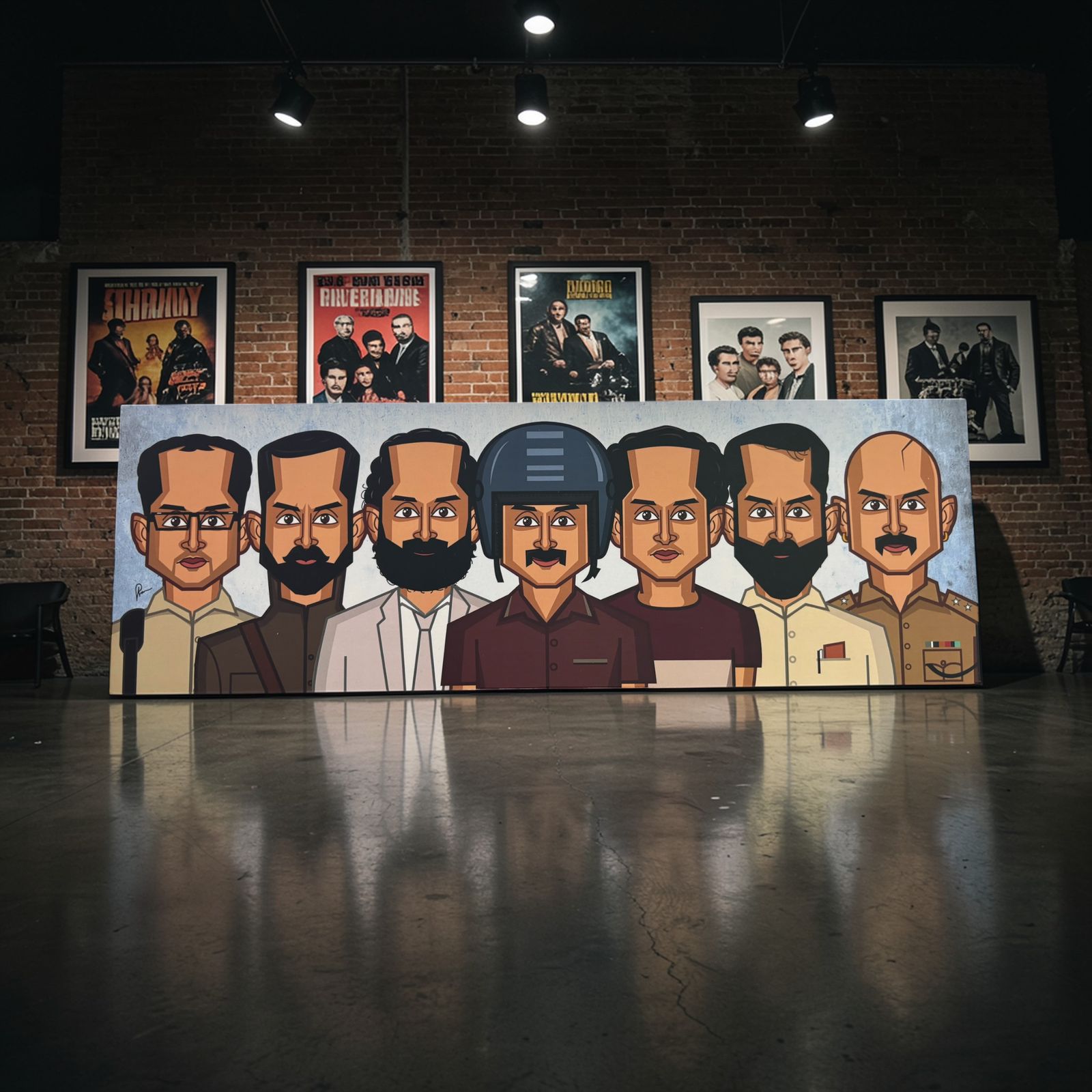 Malayalam cinema themed wall art by Prasad Bhat