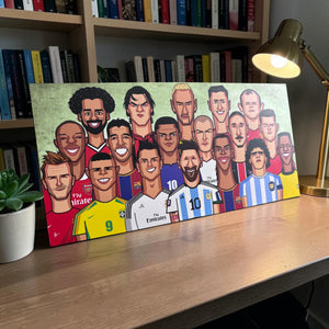 Soccer legends collage wall decor for football fans and collectors