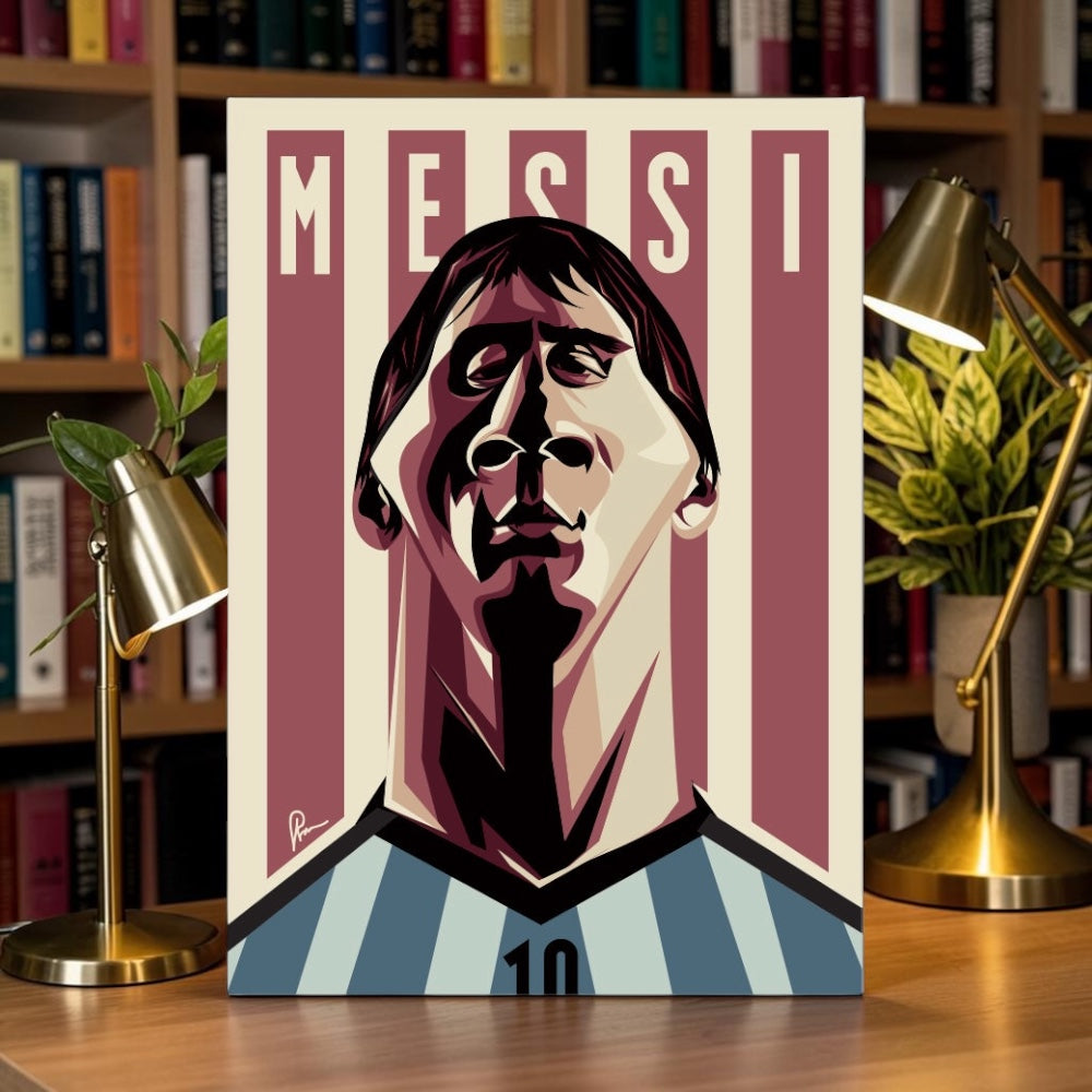 Messi fan art collectible wall decor by Graphicurry