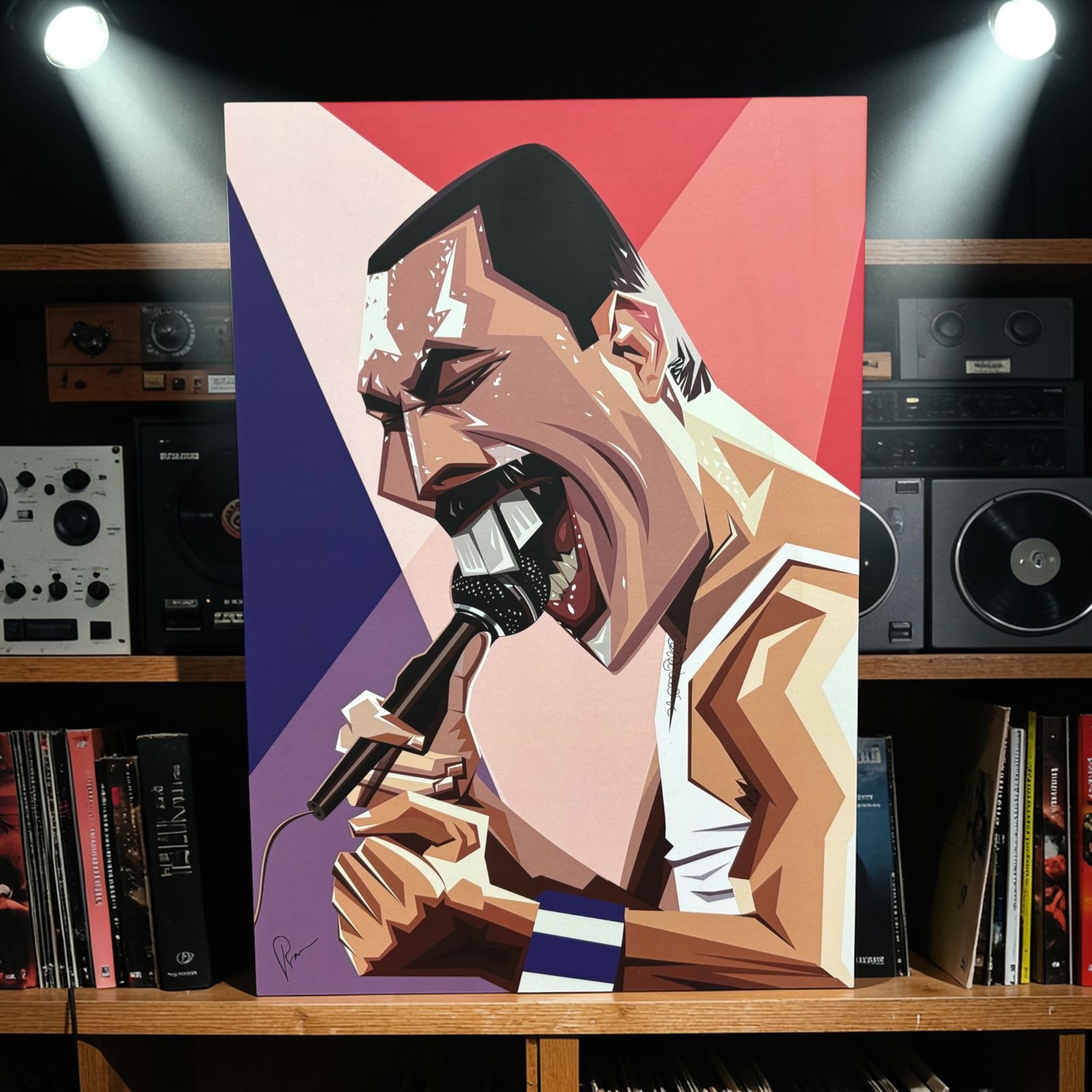 Queen band icon wall art collectible by Graphicurry