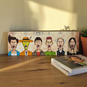 Hollywood actor Jim Carrey illustrated wall decor