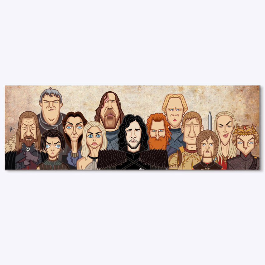 Game of Thrones evolution wall art caricature by Prasad Bhat