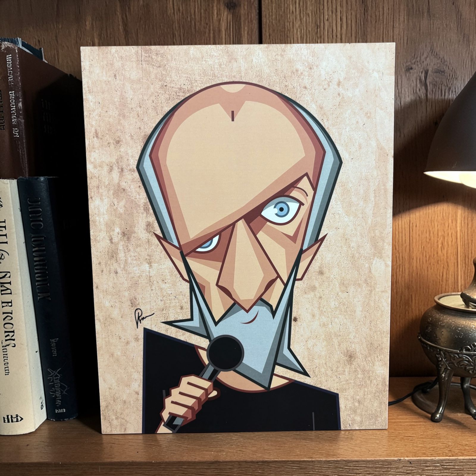 George Carlin caricature artwork by Prasad Bhat