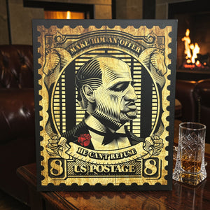 The Godfather movie wall decor with iconic Don Corleone artwork