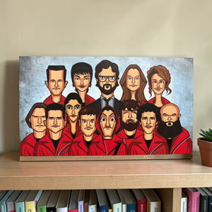 Limited edition heist fan art wall décor