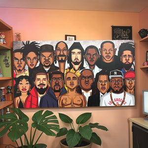 Hip hop legends artwork in Graphicurry caricature style