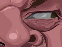 The Shining movie caricature poster featuring Jack Nicholson