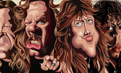 Metallica heavy metal poster for rock music fans and collectors