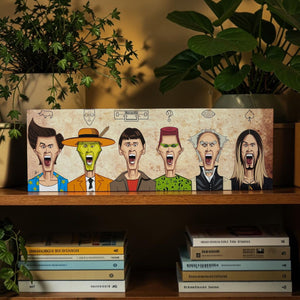 Jim Carrey movie characters caricature art print