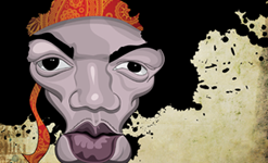 Jimi Hendrix music wall art for rock music enthusiasts