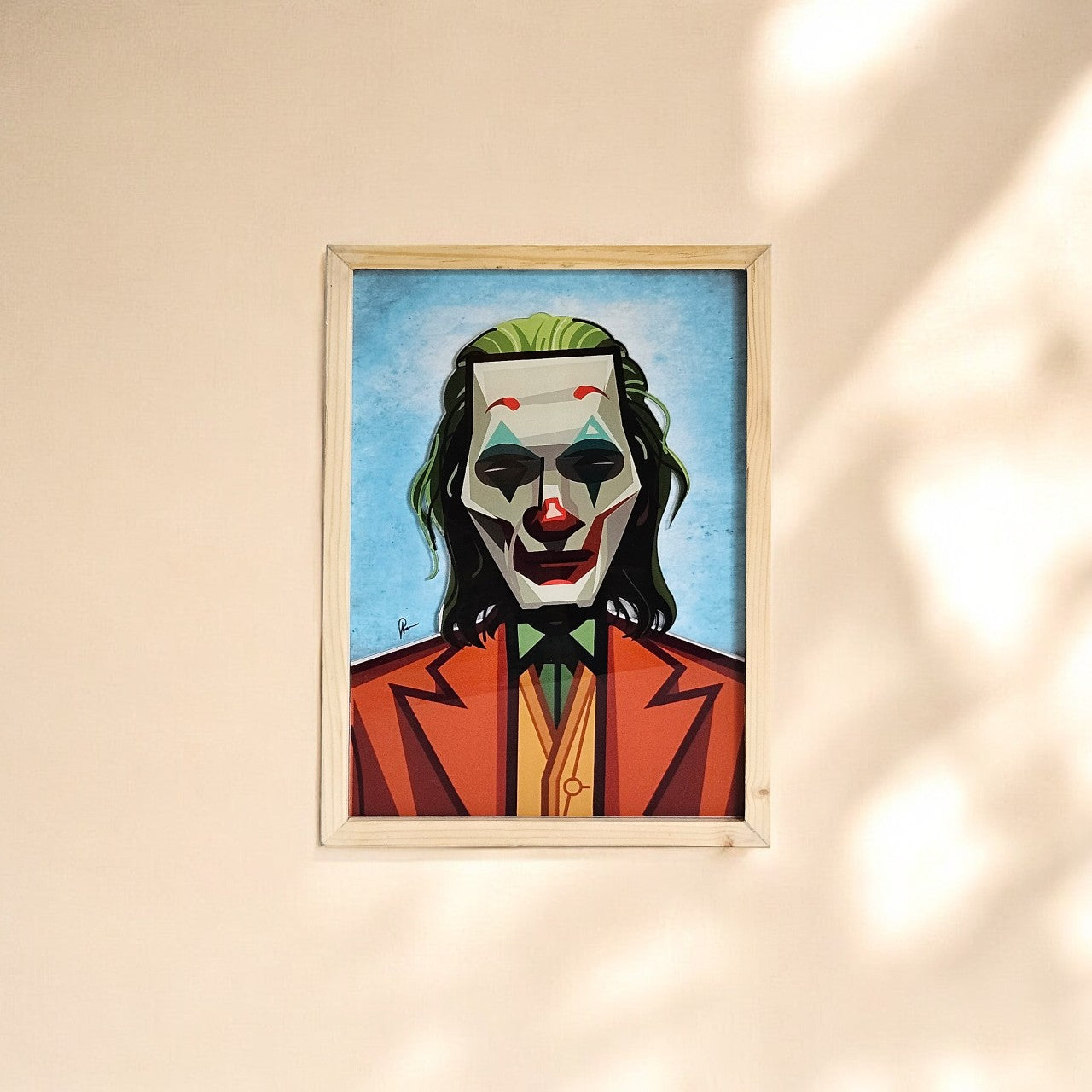 Joker acrylic frame securely packaged by Graphicurry for safe delivery