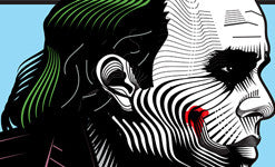 Joker artwork inspired by The Dark Knight movie for pop culture collectors