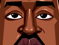 Graphicurry Kanye West tribute poster with signature caricature style