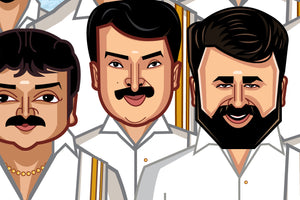 Mallu Stars tribute artwork celebrating Onam and Kerala culture