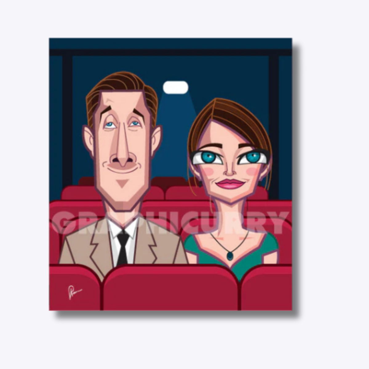 La La Land tribute artwork in Graphicurry illustration style