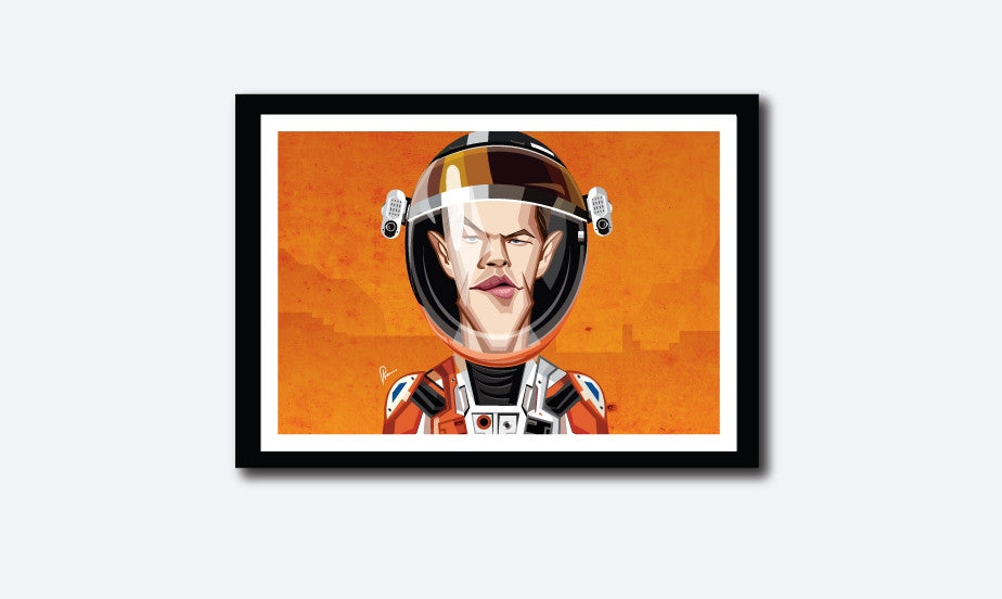 Matt Damon The Martian tribute poster by Prasad Bhat