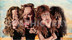 Metallica band wall art by Prasad Bhat celebrating the iconic heavy metal legends