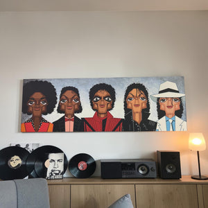 Pop icon Michael Jackson caricature wall decor