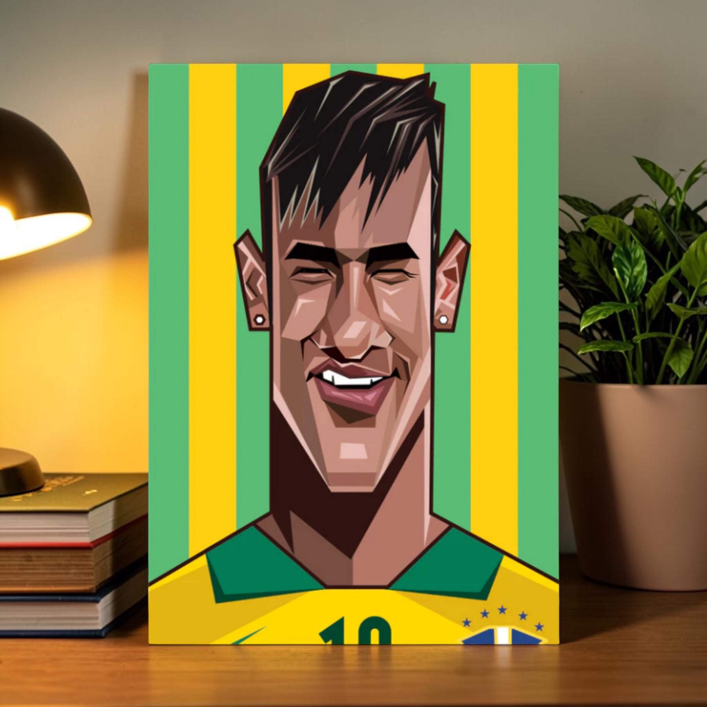 Football icon Neymar collectible wall artwork
