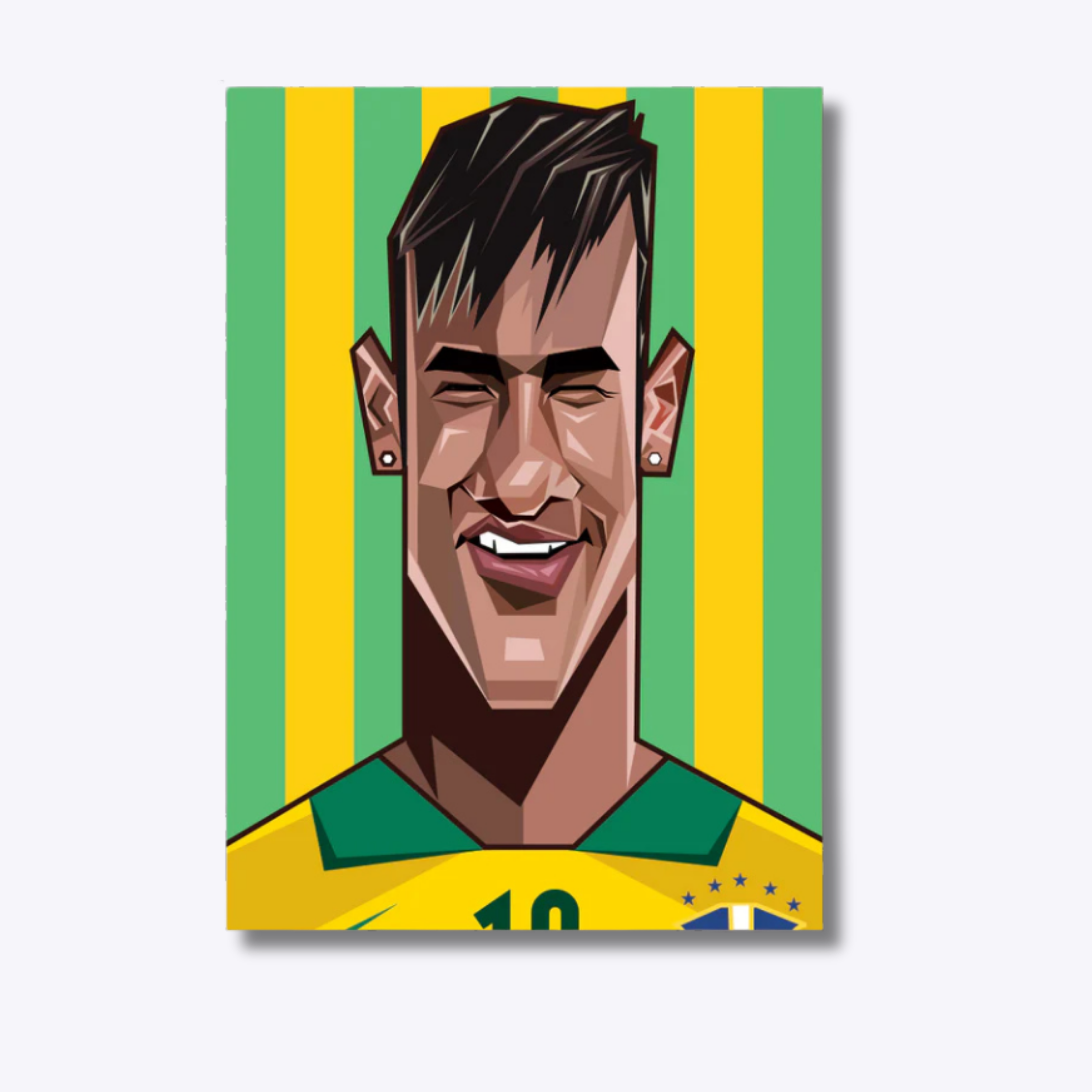 Neymar Jr wall art caricature illustration by Prasad Bhat