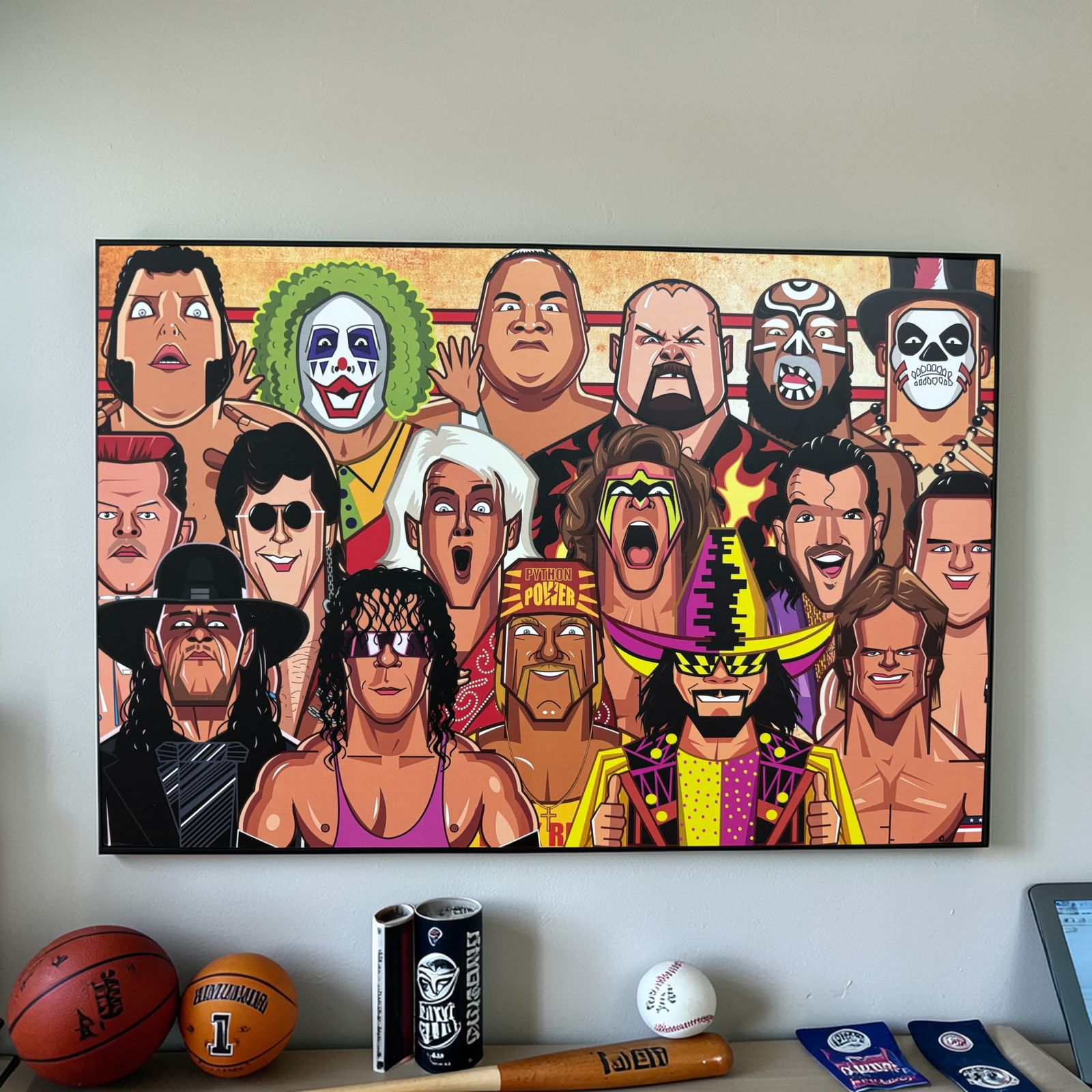 Retro 90s kids collage wall decor featuring iconic childhood legends