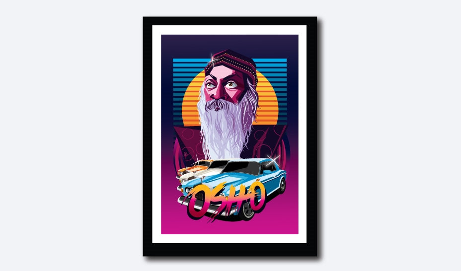 Osho Drive A3 poster tribute artwork