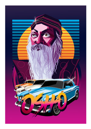 Osho spiritual art print from Graphicurry