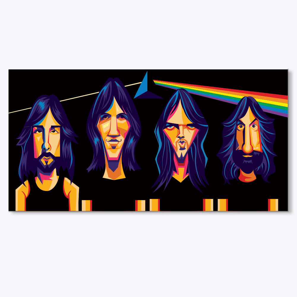 Pink Floyd tribute wall art inspired by Dark Side of the Moon