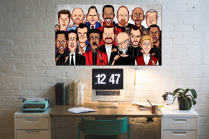 Stand up comedians tribute laminate wall art for comedy lovers and collectors