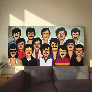 Rajinikanth Kamal Haasan Mohanlal legends framed wall art