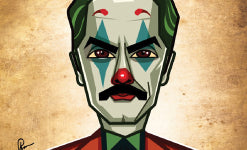 Joker-inspired caricature featuring Nawazuddin Siddiqui
