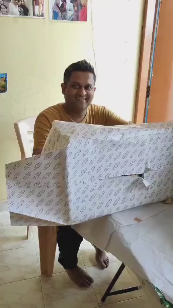 Customer surprising loved one with a custom caricature – unique handmade gift moment