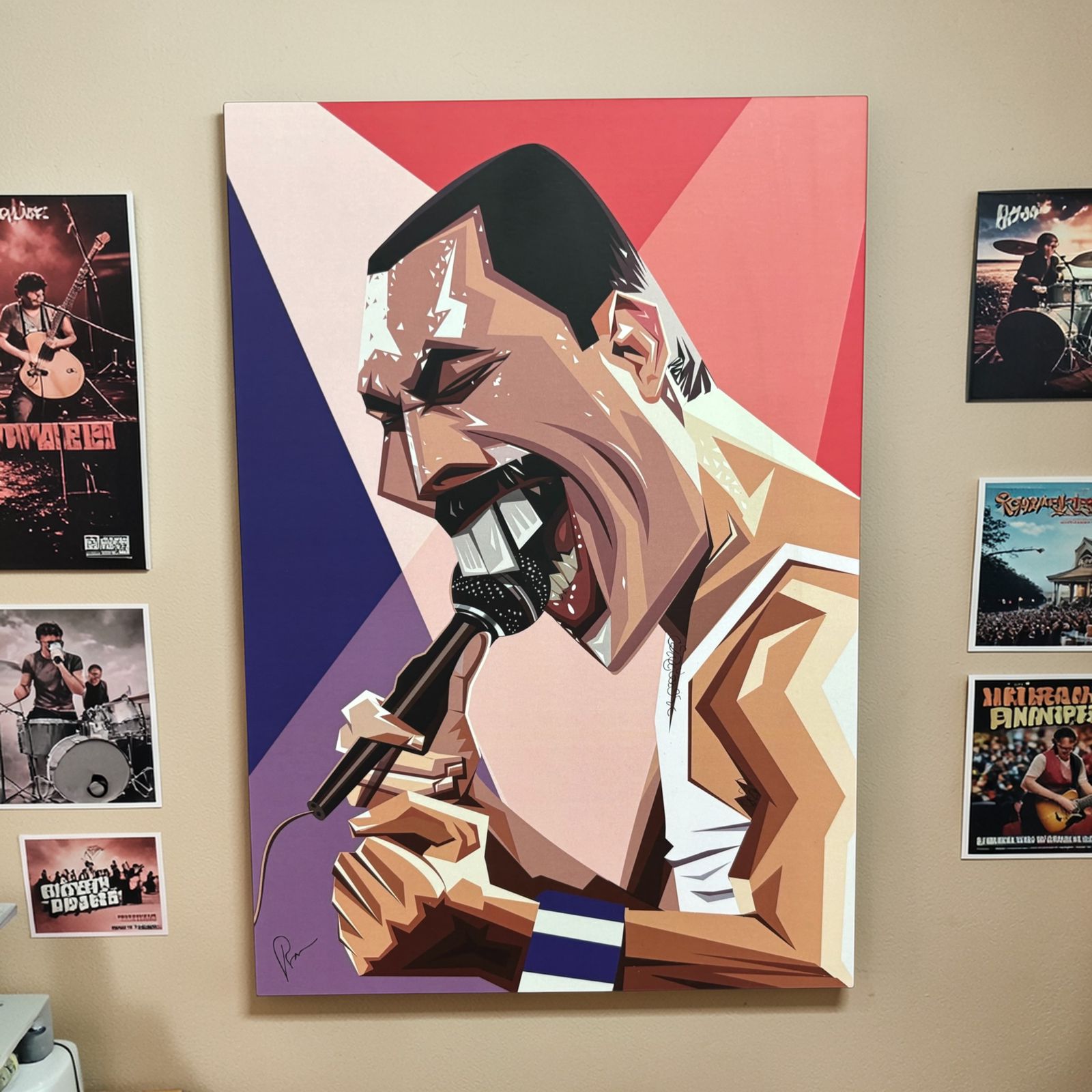 Queen lead singer Freddie Mercury wall decor