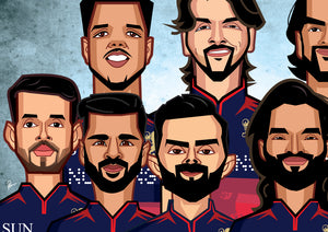 RCB IPL 2026 champions signed wall art by Graphicurry