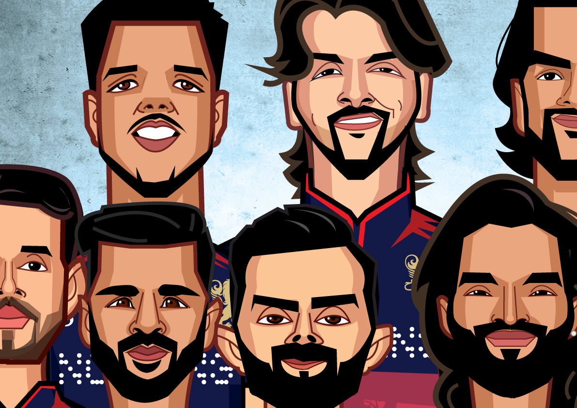 RCB IPL 2026 champions signed wall art by Graphicurry