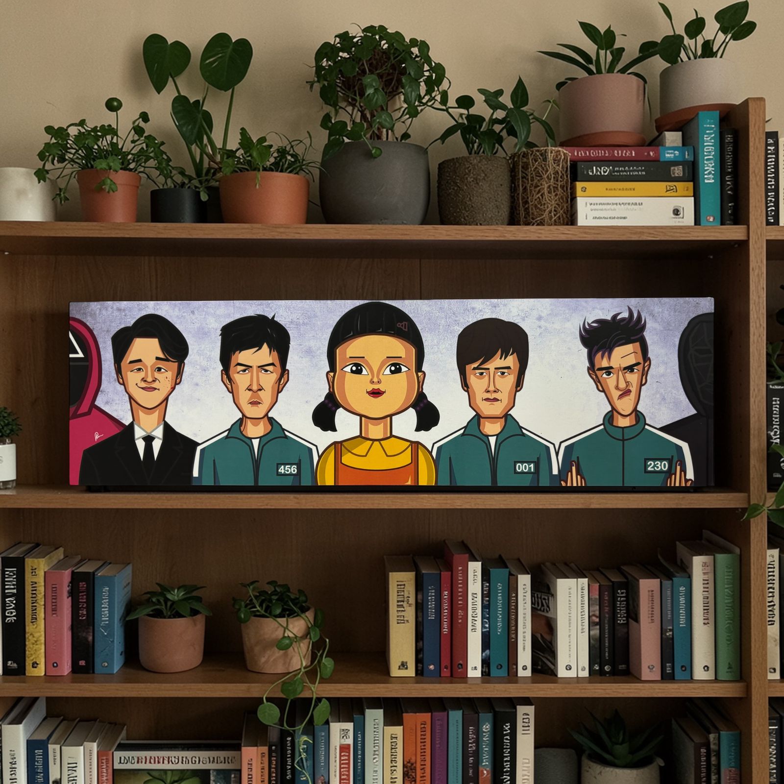 Squid Game themed wall decor artwork by Graphicurry