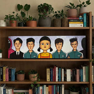 Squid Game themed wall decor artwork by Graphicurry