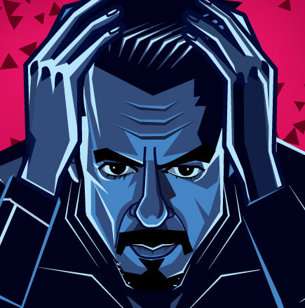 Marvel inspired Stark Boy wall decor designed for superhero and music fans