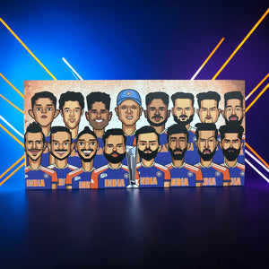 Team India cricket champions gold edition wall décor by Prasad Bhat